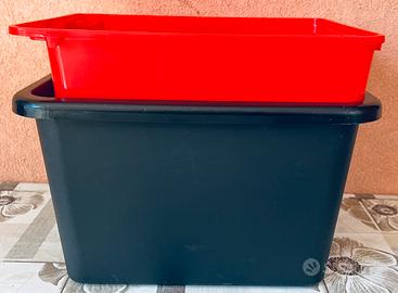 Coppia di Contenitori Porta tutto in Plastica IKEA