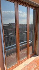 Infissi in alluminio color legno