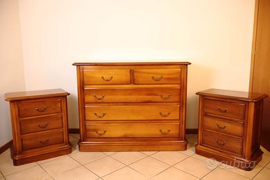 Set comò e comodini stile Liberty + Letto in combo