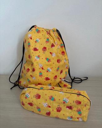 set zaino e astuccio