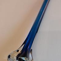 vaso in cristallo blu cobalto 