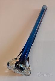 vaso in cristallo blu cobalto 