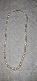 Collana perle di fiume bianche vintage 