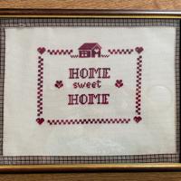 Quadro con ricamo "Home Sweet Home"