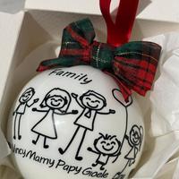 1x Palla Natale diametro 8cm stampa personalizzata