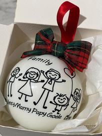 1x Palla Natale diametro 8cm stampa personalizzata