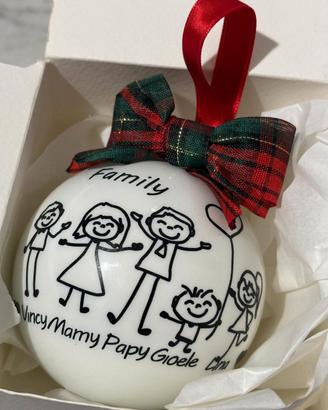 1x Palla Natale diametro 8cm stampa personalizzata
