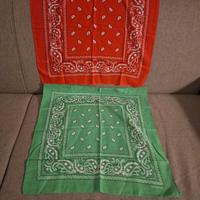 2 bandane circa 50x50 cm 100% cotone  2 bandane ci