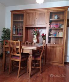 Splendida Parete Attrezzata / Libreria in Legno Ma