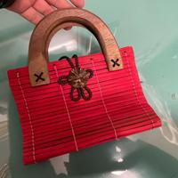 Mini borsa Bamboo rossa nuova