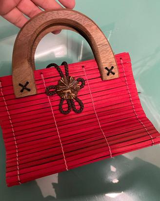 Mini borsa Bamboo rossa nuova