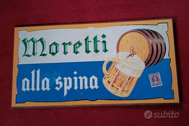 quadro in legno birra Moretti 