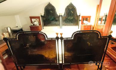 Letto matrimoniale antico in ferro battuto