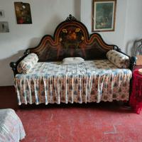 Letto Liberty in ferro dipinto – primi ’900