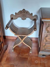 sedia pieghevole legno