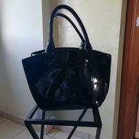 BORSA NERA IN PELLE x NATALE