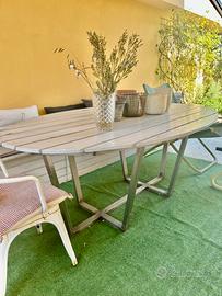 Tavolo Legno e Acciaio.