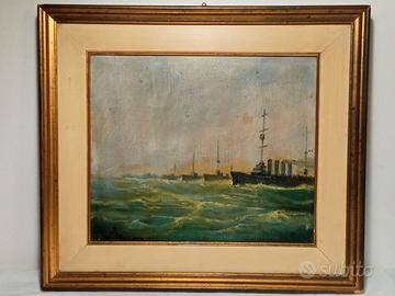 "Genova 1928" - Olio su masonite - datato 1928