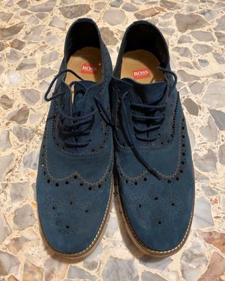 hugo boss - scarpe uomo mocassini con lacci 45