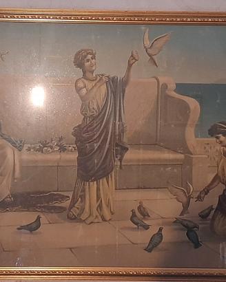 Quadro 3 donne con piccioni