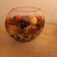 Soprammobile con frutta finta in gel