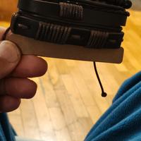 3 braccialetti nuovi in pelle da uomo 