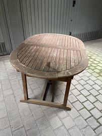 Tavolo in legno da giardino allungabile