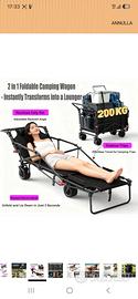 carrello trasformabile in sdraio camping spiaggia