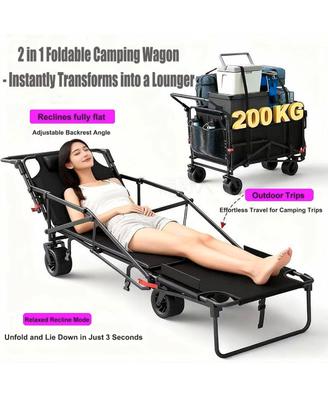 carrello trasformabile in sdraio camping spiaggia
