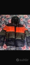 GiubottoUomo Invernale Color Block con Cappuccio