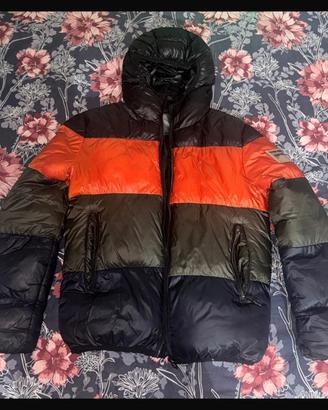 GiubottoUomo Invernale Color Block con Cappuccio