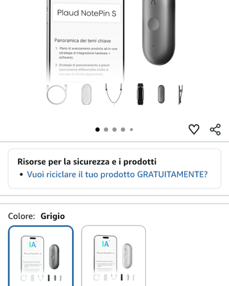 Plaud NotePin S Registratore Vocale AI