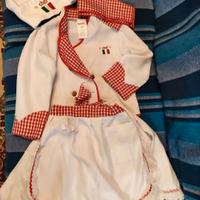 VESTITO CARNEVALE BAMBINA "VENEZIANO" CHEF/CUOCA
