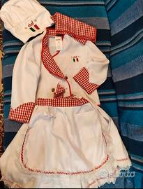VESTITO CARNEVALE BAMBINA "VENEZIANO" CHEF/CUOCA