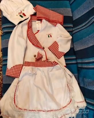 VESTITO CARNEVALE BAMBINA "VENEZIANO" CHEF/CUOCA