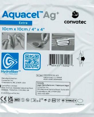 AQUACEL AG+ EXTRA CONVATEC 10 CM X 10 CM pezzi 17