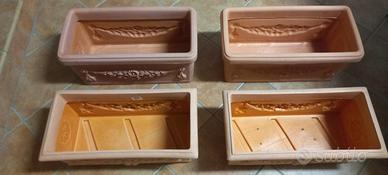 Set 4 Fioriere ARCA Eco Anti Cotto 50×22 cm