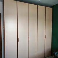 ARMADIO 5 ante ciliegio e rosa salmone