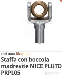 Staffa con boccola per porta/cancello battente