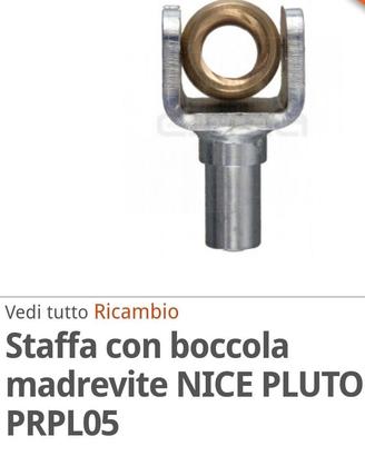 Staffa con boccola per porta/cancello battente