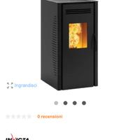 Stufa a pellet Invicta Lerici Wi-fi 8 kW nero