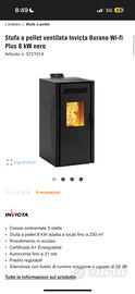 Stufa a pellet Invicta Lerici Wi-fi 8 kW nero