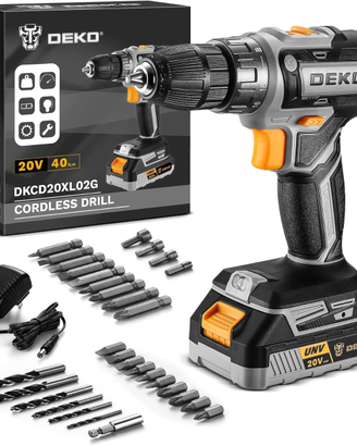 Kit Trapano a Batteria: DEKOPRO 20V 30 Pezzi Avvit