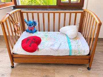 🍼 Culla in legno con matterasso,lenzuola cassetto