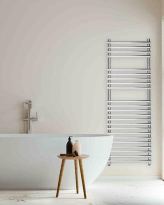Termoarredo cromato Tubby 1100x500 tubi tondi