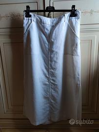 Gonna lunga bianca di puro lino H&M - tg.42