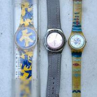 SWATCH OROLOGIO DA POLSO VINTAGE LOTTO 3 PEZZI