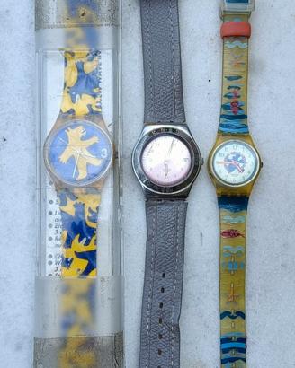 SWATCH OROLOGIO DA POLSO VINTAGE LOTTO 3 PEZZI