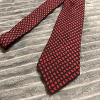 Cravatta Hermès uomo rossa e nera vintage