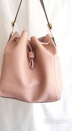 Borsa spalla,  secchiello, double face rosa